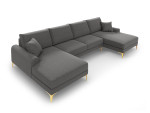 Minkštas kampas Mazzini Sofas Madara, tamsiai pilkas