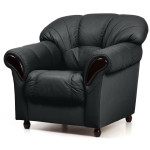 Fotelis Rosa K, juodas