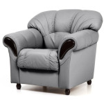 Fotelis Rosa K, šviesiai pilkas/juodas