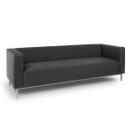 Sofa Office 3S, tamsiai pilka