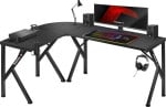 Kampinis žaidimų stalas Huzaro Hero 6.3 black 154 cm – L formos, Carbon danga