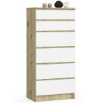 Komoda NORE K 60cm, ruda/balta