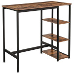 Baro stalas Songmics Rustic 109x60 cm, rudas/juodas