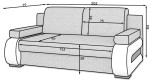 Sofa Nore Laura, pilka/balta