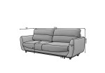 Sofa NORE Silva, juoda