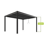 Pavesinė (Pergola) Mirpol Luxe, 3x4 m, pilka