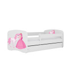 Vaikiška lova su stalčium be čiužinio Kocot Kids Babydreams, 80x180 cm, balta