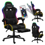 Žaidimų kėdė Huzaro Force 4.7 RGB mesh su kojų atrama, LED apšvietimas