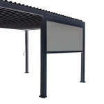 Nuleidžiama sienelė pavėsinei Mirador 4m, pilka