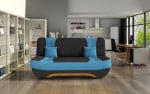 Sofa NORE Ewa II, mėlyna/juoda
