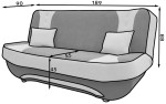 Sofa NORE Ewa II, pilka