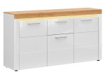 Komoda BRW Horton, balta/ruda