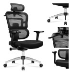 Ergonomiška biuro kėdė Mark Adler Expert 4.9 Black – kompiuterinė kėdė su tinkleliu