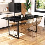 Stalas CosmoLiving by Cosmopolitan Astor, juodas
