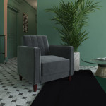 Fotelis Dorel Home Pin Tufted, pilkas