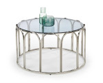 Kavos staliukas Halmar Olivia, sidabro spalvos