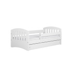 Vaikiška lova su stalčiumi be čiužinio Kocot Kids Classic, 180x80 cm, balta