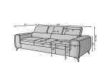Sofa NORE Laurence, geltona