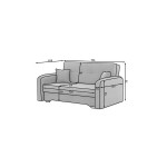 Sofa NORE Laine, mėlyna