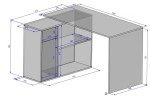 Stalas Maxi Huis, baltas