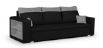 Sofa Bellezza Pablo, juoda/pilka