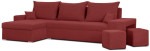 Minkštas kampas Bellezza Dex, raudonas