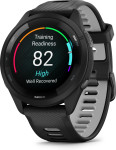 Garmin Forerunner® 265, Black Bezel and Case with Black/Powder Gray Silicone Band
