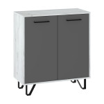 Komoda Boss-02-2D, balta/pilka