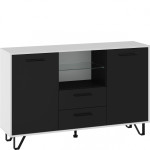 Komoda Boss - BOS-03 - 2D2S, balta/juoda blizgi