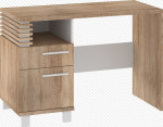 Rašomasis stalas Lamir, rudas/baltas