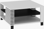 Kavos staliukas Lamir, baltas/juodas