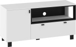 TV staliukas Meblocross Vegas, 60x120x42 cm, balta/juoda