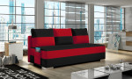 Sofa Atila, raudona/juoda