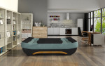 Sofa NORE Ewa II, juoda/žalia