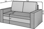 Sofa NORE Wave, pilka