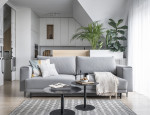 Sofa NORE Dalia Velvetmat 04, pilka