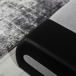 Kairinė kampinė sofa Eltap Ottavio, pilkas/juodas