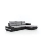 Dešininė kampinė sofa Eltap Ottavio, pilka/juoda