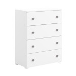 Komoda ADRK Furniture Elza, balta/pilka