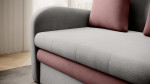 Sofa Ario, pilkos/rožinės spalvos