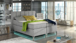 Lova Basilio LED, 180x200 cm, pilka