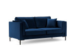 Dvivietė sofa Luis 2, mėlyna/juoda