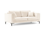 Keturvietė sofa Luis 4, smėlio spalvos/juoda
