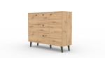 Komoda Besa 2D3S, ruda/juoda