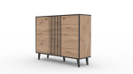 Komoda ADRK Furniture Fadi, ruda/juoda
