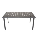 Metalinis lauko stalas terasa su saulės baterija, antracito spalvos kompozitinis stalviršis 160x90 cm