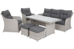 Lauko baldų komplektas Bergamo, White / Grey