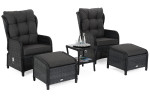 Lauko baldų komplektas Sofia, Grey / Grey Melange