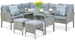 Lauko baldų komplektas CORTINA Corner, Dolphin Grey