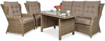 Lauko baldų komplektas TRIVENTO DINING 3, Brown